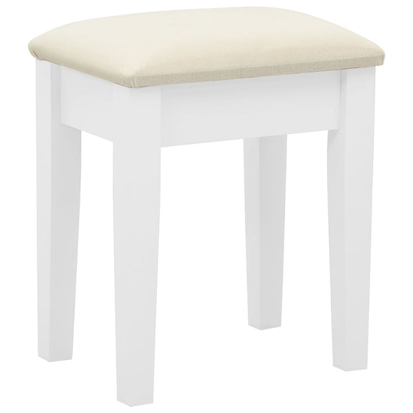 Schminktisch mit Hocker Weiß 65x36x128 cm Paulownia-Holz MDF