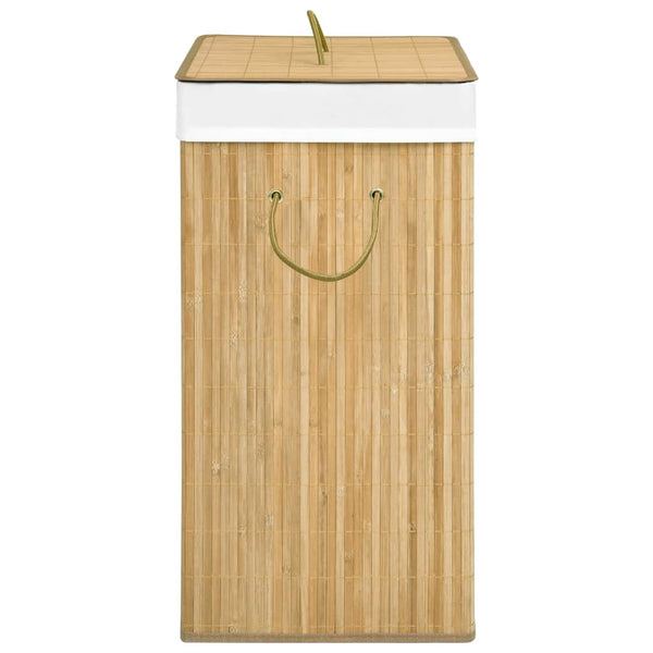 Bambus Wäschekorb 2 Fächer 100L