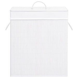 Bambus Wäschekorb Weiß - 83L