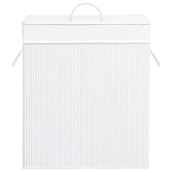 Bambus Wäschekorb Weiß - 83L