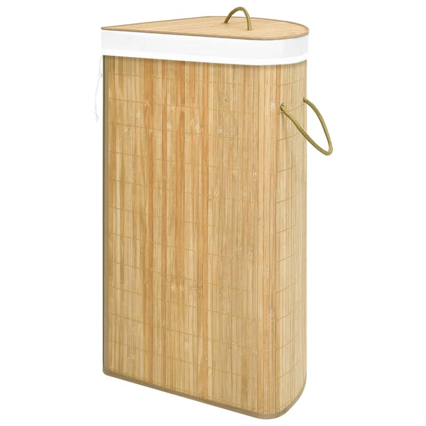 Eck-Wäschekorb Bambus 60L
