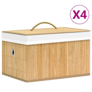 Bambus Aufbewahrungsboxen 4er Set