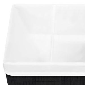 Bambus Aufbewahrungsboxen Schwarz, 4er-Set