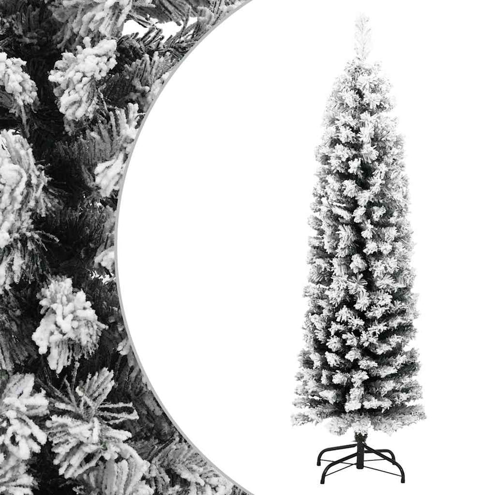 Schlanker, beschneiter Weihnachtsbaum, 150 cm