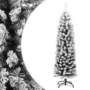 Schlanker, beschneiter Weihnachtsbaum, 150 cm