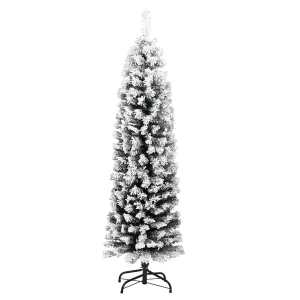 Schlanker, beschneiter Weihnachtsbaum, 150 cm