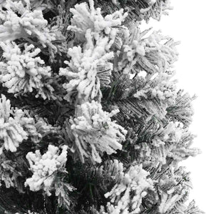Schlanker, künstlicher Weihnachtsbaum mit Schnee, 240 cm
