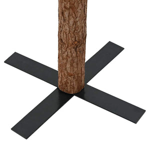 Schlanker Weihnachtsbaum mit Echtholz & Zapfen 210cm