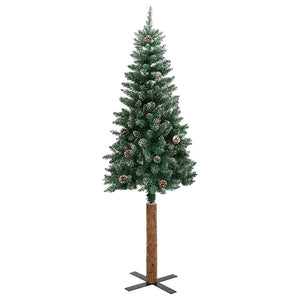 Schlanker Weihnachtsbaum mit Schnee 180cm