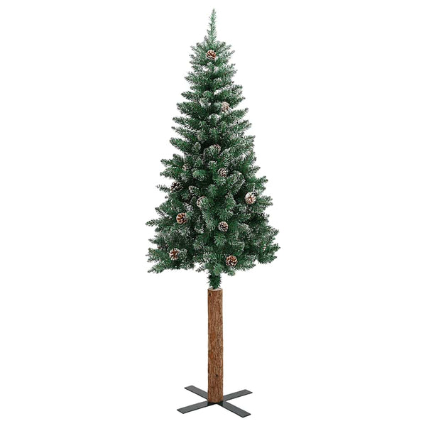 Schlanker Weihnachtsbaum mit Schnee 180cm