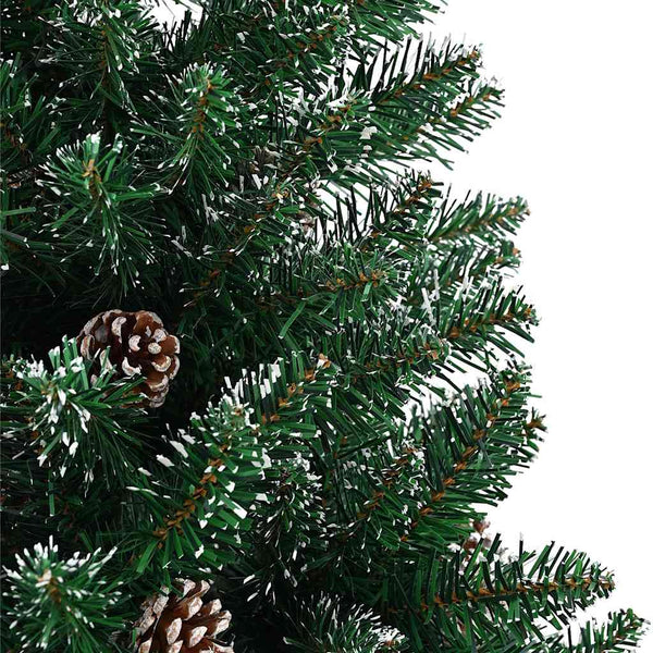 Schlanker Weihnachtsbaum mit Schnee 210cm