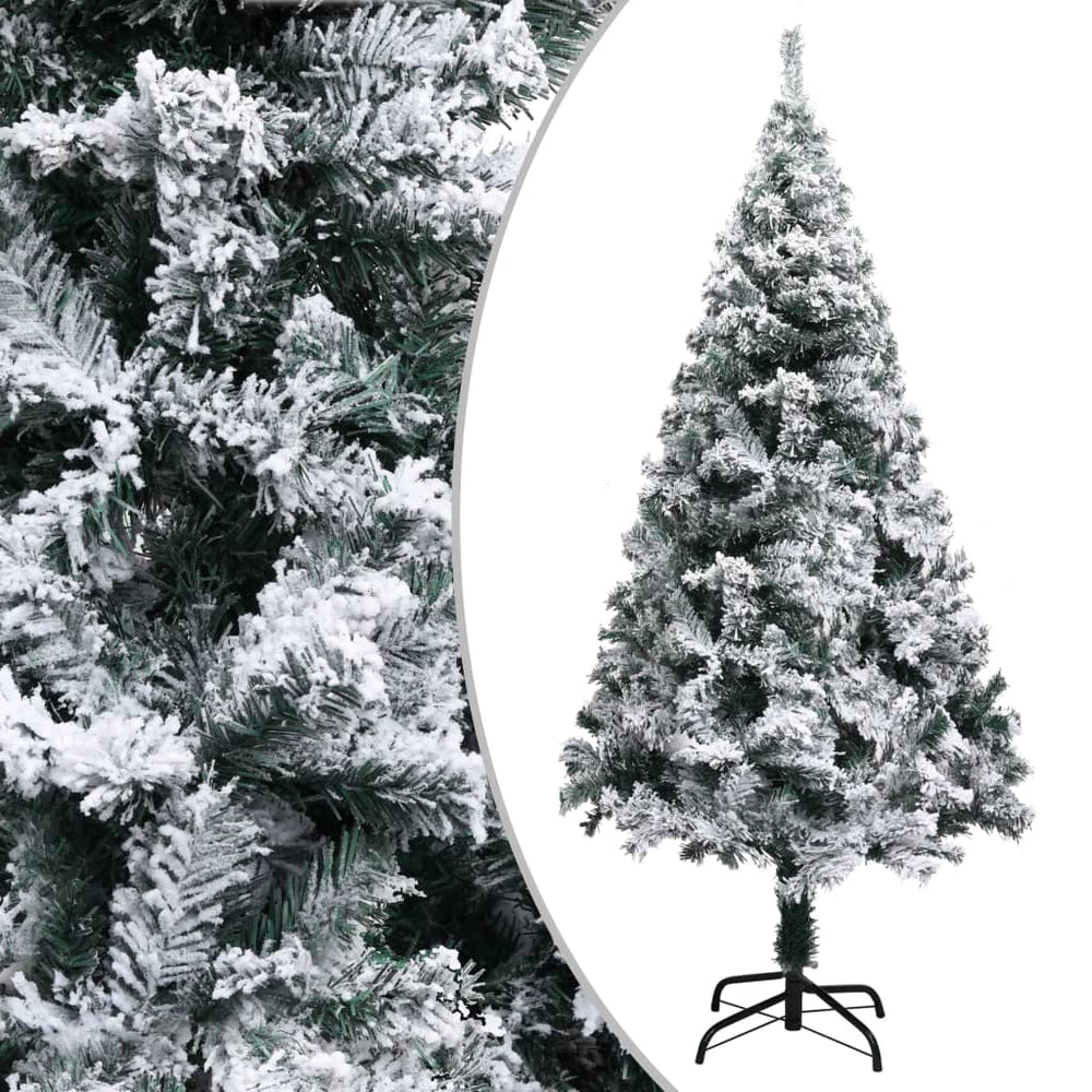 Künstlicher Weihnachtsbaum Grün mit Schnee 150cm
