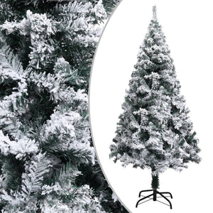 Künstlicher Weihnachtsbaum Grün mit Schnee 150cm
