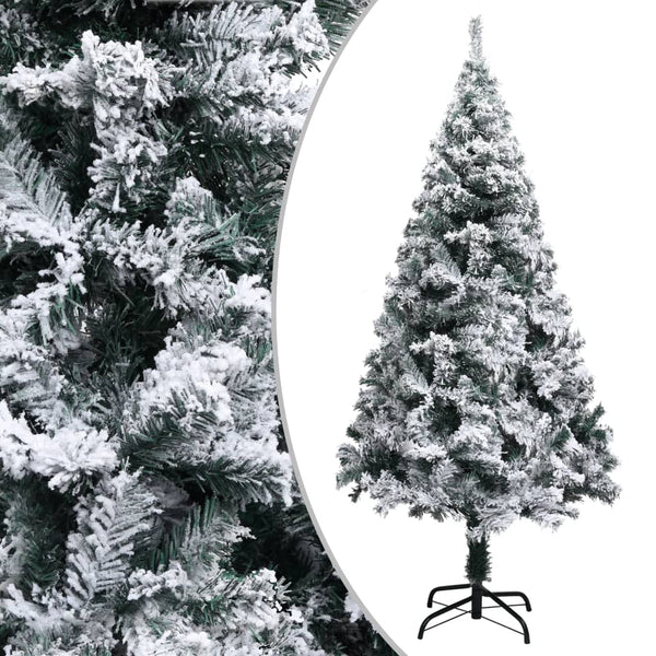 Künstlicher Weihnachtsbaum Grün mit Schnee 150cm