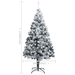 Künstlicher Weihnachtsbaum Beschneit Grün 210cm