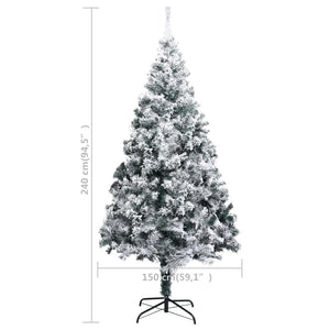 Künstlicher Weihnachtsbaum Grün mit Schnee 240cm