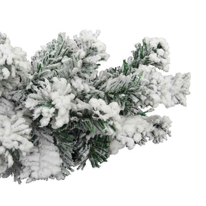 Weihnachtsgirlande Grün mit Schnee 5m