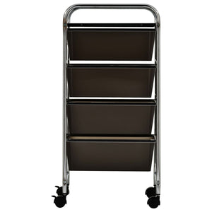 Schwarzer Schubladenwagen mit 4 Schubladen