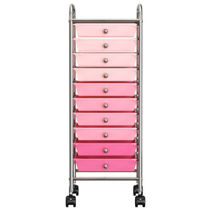 Schubladenwagen Ombre Rosa, 10 Schubladen