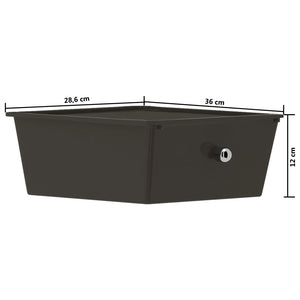 vidaXL Chariot de rangement XXL à 15 tiroirs Noir Plastique