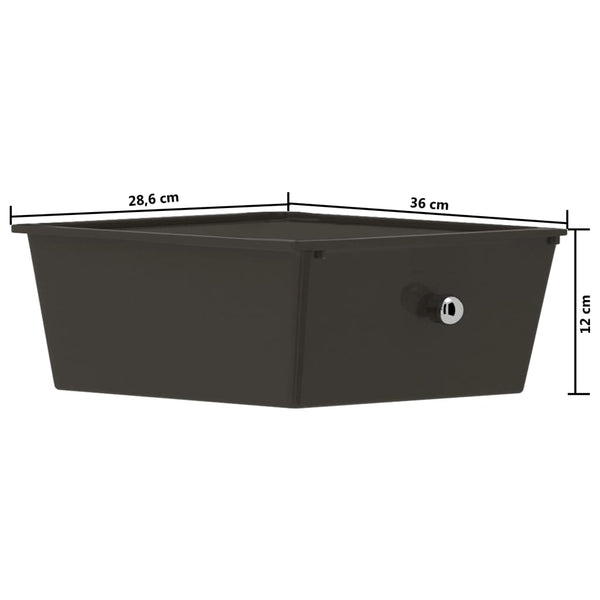 vidaXL Chariot de rangement XXL à 15 tiroirs Noir Plastique