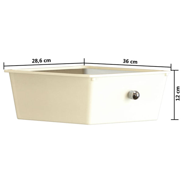 vidaXL Chariot de rangement à 15 tiroirs XXL Blanc Plastique