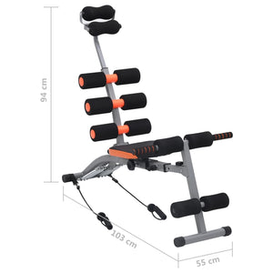 L-Form Bauchtrainer mit Widerstandsbändern