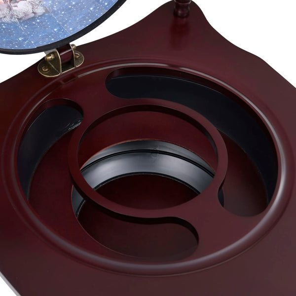 Globus Bartisch aus Eukalyptusholz, Grün
