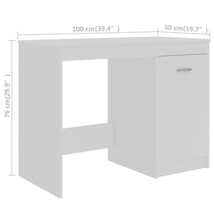 Schreibtisch Weiß 140x50x76 cm Holzwerkstoff