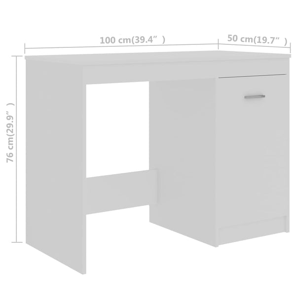 Schreibtisch Weiß 140x50x76 cm Holzwerkstoff