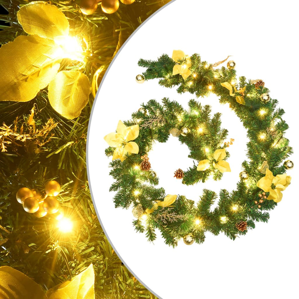 LED-Weihnachtsgirlande Grün 2,7 m