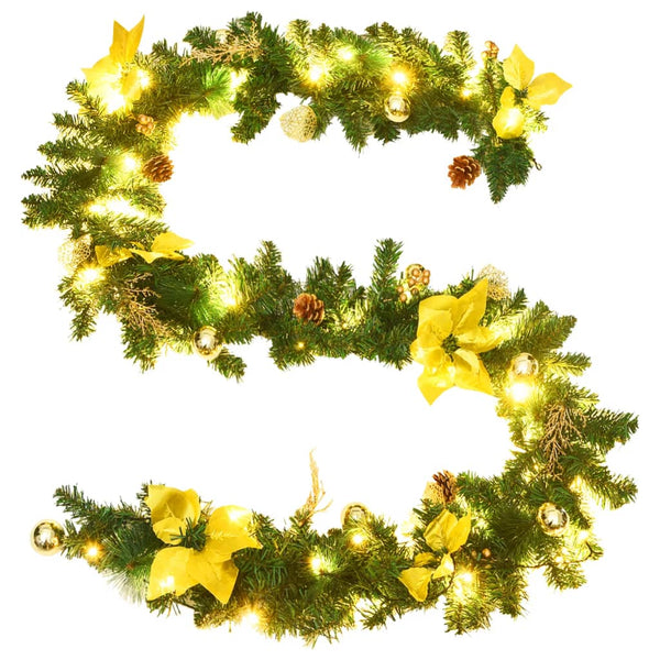 LED-Weihnachtsgirlande Grün 2,7 m