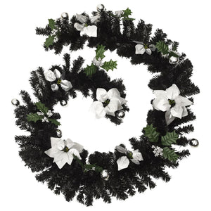 Schwarze LED Weihnachtsgirlande, 2,7 m