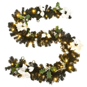 Schwarze LED Weihnachtsgirlande, 2,7 m