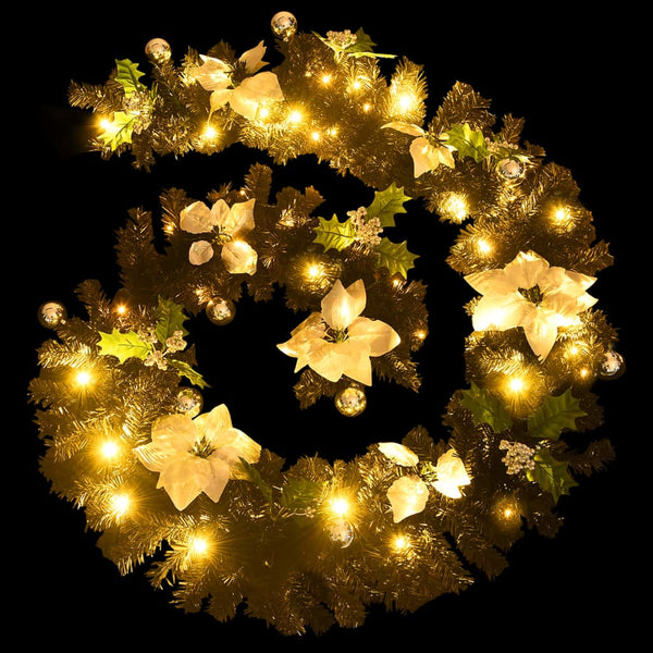 Schwarze LED Weihnachtsgirlande, 2,7 m