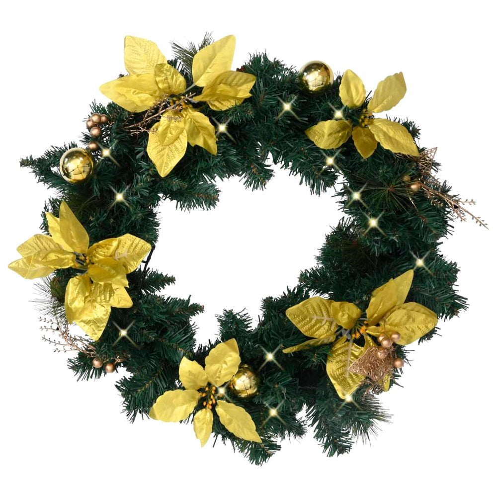 Weihnachtskranz mit LED Grün 60cm