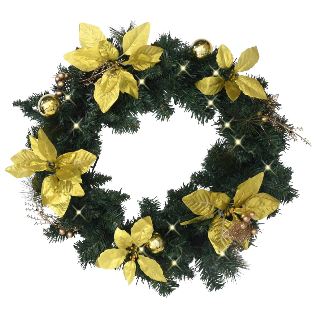 Weihnachtskranz mit LED Grün 60cm