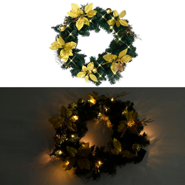 Weihnachtskranz mit LED Grün 60cm