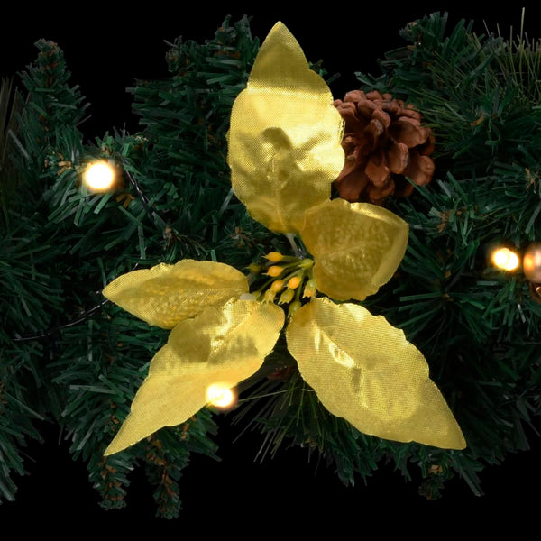 Weihnachtskranz mit LED Grün 60cm