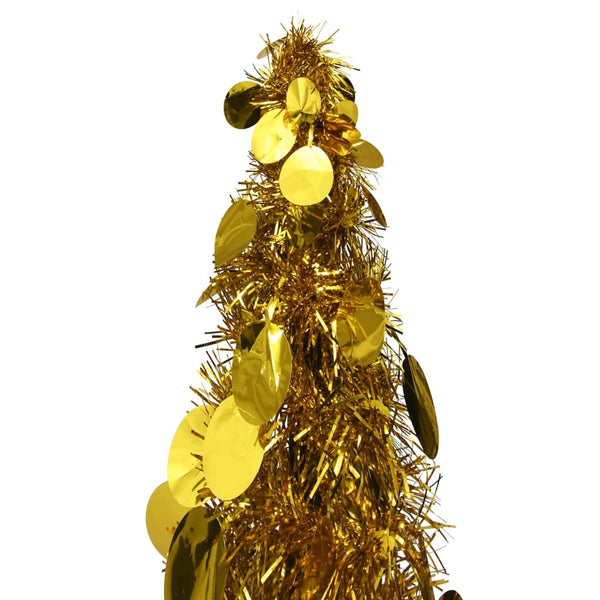 vidaXL Sapin de Noël artificiel pop-up doré 120 cm PET