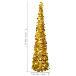 Goldener Pop-Up Weihnachtsbaum 180cm