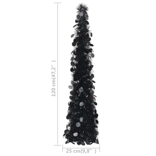 Schwarzer Pop-Up Weihnachtsbaum - 120cm