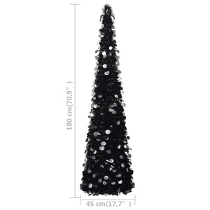 Schwarzer Pop-Up Weihnachtsbaum 180cm
