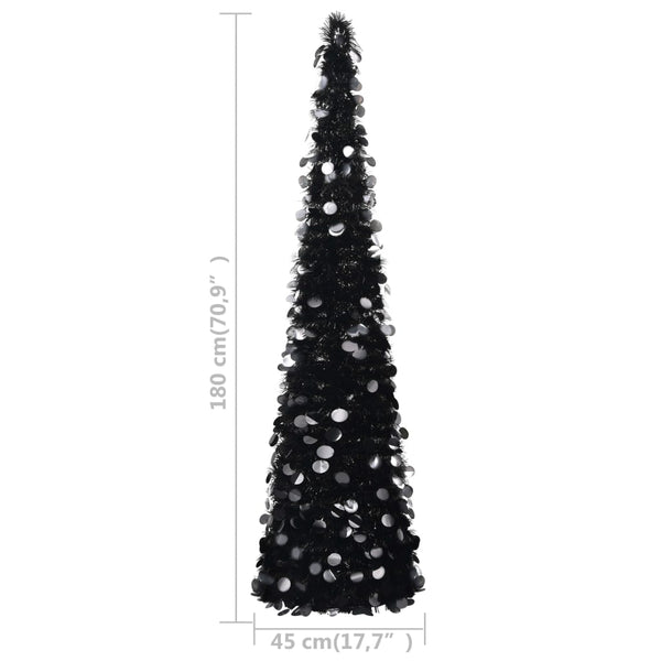 Schwarzer Pop-Up Weihnachtsbaum 180cm