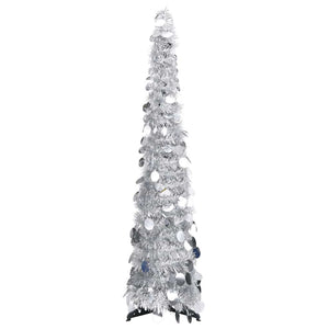 Silberner Pop-Up Weihnachtsbaum 120cm