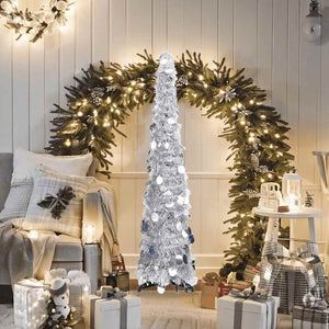 Silberner Pop-Up Weihnachtsbaum 120cm