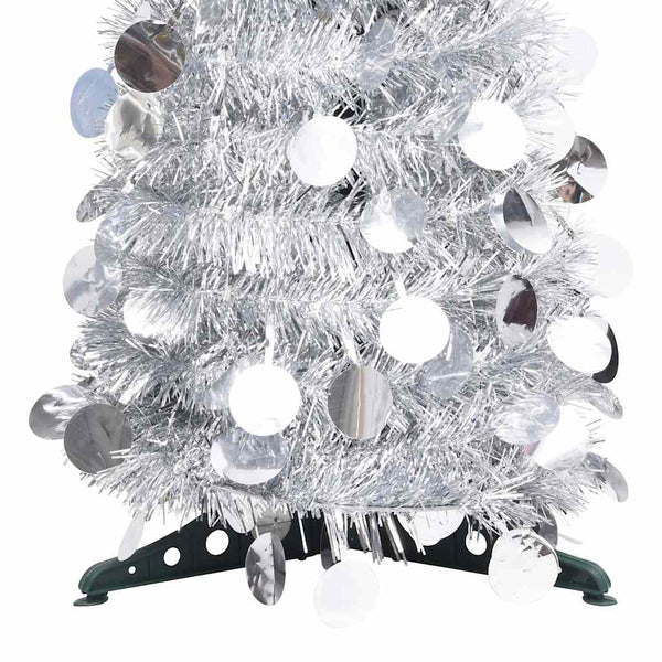 Silberner Pop-Up Weihnachtsbaum 120cm