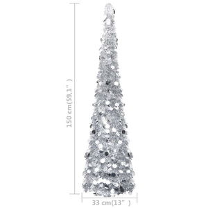 Silberner Pop-Up Weihnachtsbaum 150cm