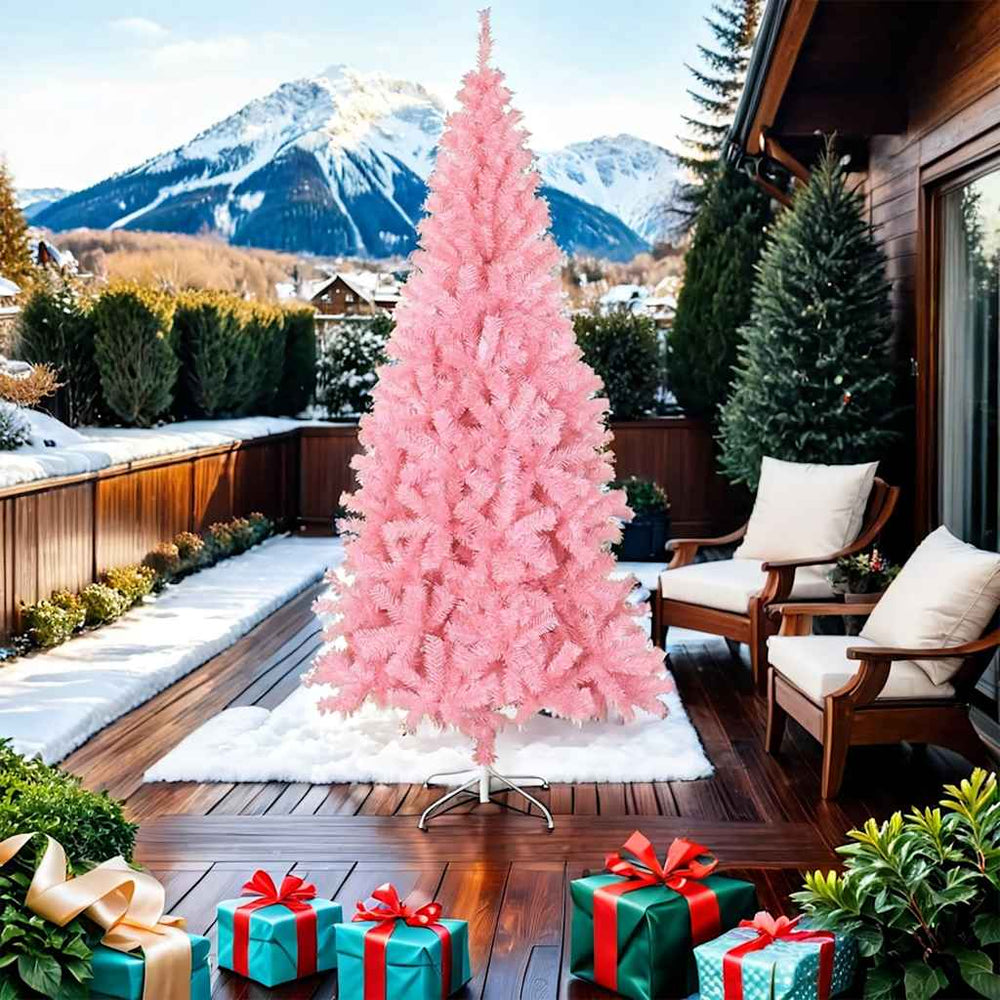 Rosa Weihnachtsbaum Künstlich 210cm