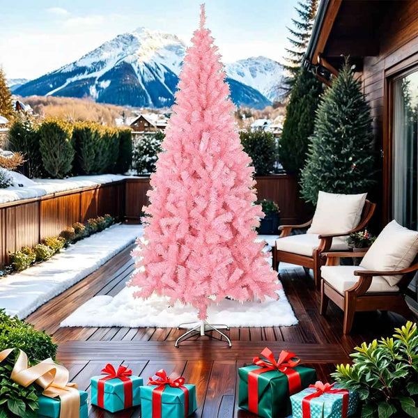 Rosa Weihnachtsbaum Künstlich 210cm